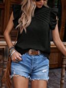 Blusa Veraniega con Volantes y Mangas Mariposa