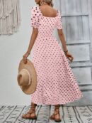 Vestido Largo Boho Floral con Nudo y Abertura en Pierna