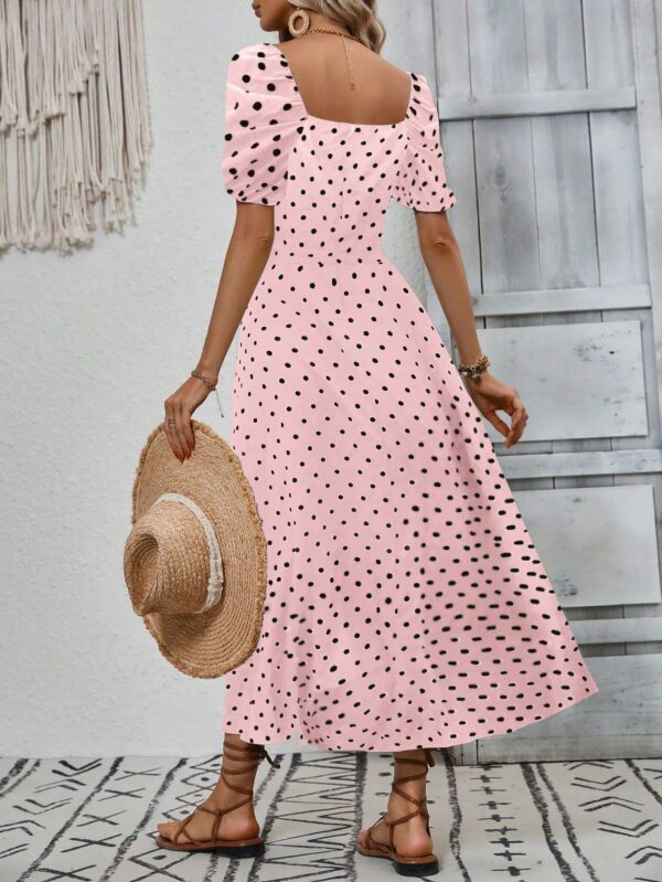 Vestido Largo Boho Floral con Nudo y Abertura en Pierna - Image 90
