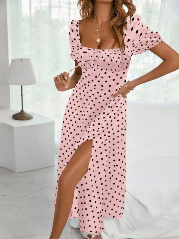 Vestido Largo Boho Floral con Nudo y Abertura en Pierna - Image 91