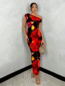 Vestido Largo Asimétrico Elegante Ajustado