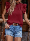 Blusa Veraniega con Volantes y Mangas Mariposa