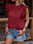 Blusa Veraniega con Volantes y Mangas Mariposa