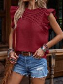 Blusa Veraniega con Volantes y Mangas Mariposa