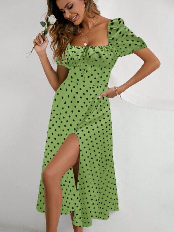 Vestido Largo Boho Floral con Nudo y Abertura en Pierna - Image 122