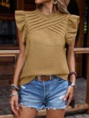 Blusa Veraniega con Volantes y Mangas Mariposa