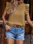 Blusa Veraniega con Volantes y Mangas Mariposa