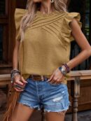 Blusa Veraniega con Volantes y Mangas Mariposa