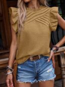 Blusa Veraniega con Volantes y Mangas Mariposa