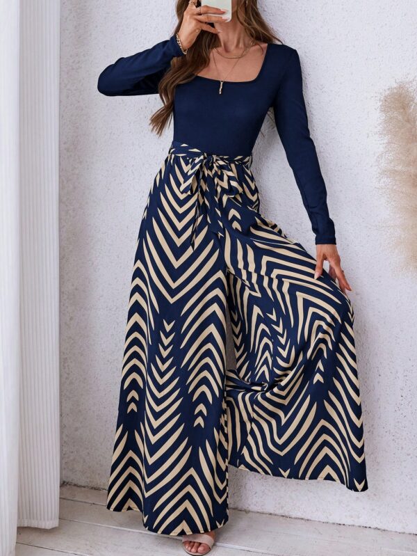 Mono Largo Boho con Estampado Geométrico y Manga Larga - Image 8