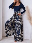 Mono Largo Boho con Estampado Geométrico y Manga Larga