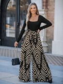 Mono Largo Boho con Estampado Geométrico y Manga Larga
