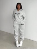 Set de Sudadera y Joggers de Fleece con Cierre y Cuello Alto