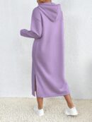 Vestido Sudadera con Capucha y Estampado de Letras