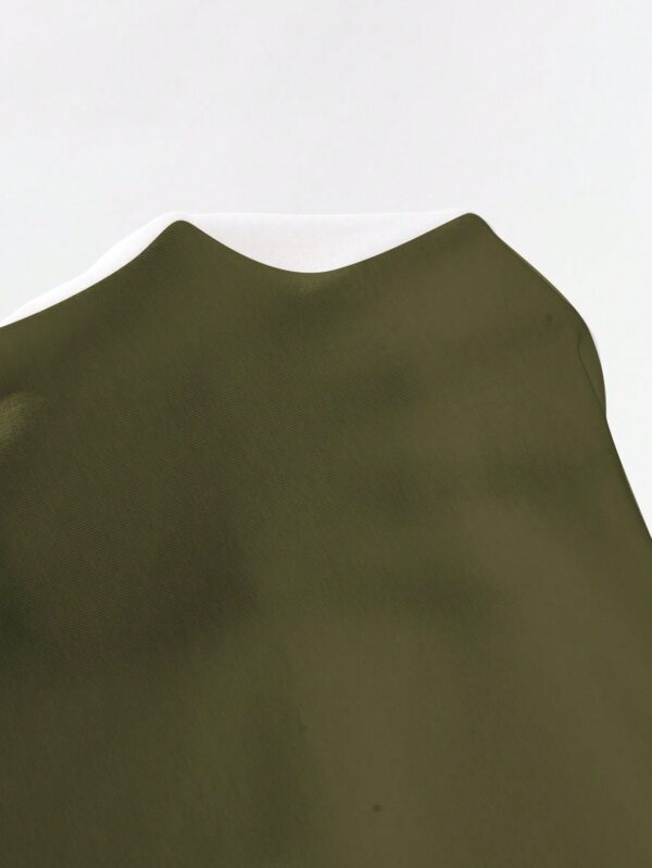 Musculosa de Verano de Color Sólido con Cuello Redondo y Plisado - Image 27
