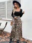 Mono Largo Boho con Estampado Geométrico y Manga Larga