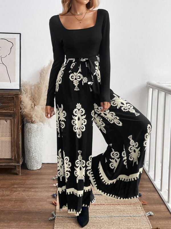 Mono Largo Boho con Estampado Geométrico y Manga Larga - Image 20