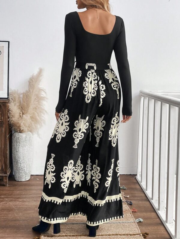 Mono Largo Boho con Estampado Geométrico y Manga Larga - Image 21