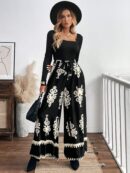 Mono Largo Boho con Estampado Geométrico y Manga Larga