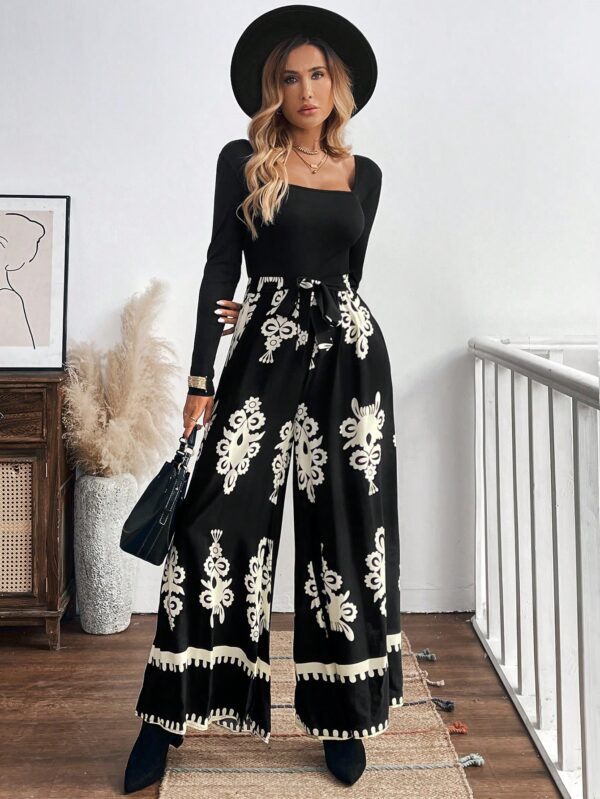 Mono Largo Boho con Estampado Geométrico y Manga Larga - Image 22