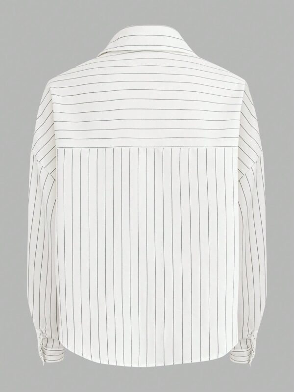 Camisa Casual Manga Larga con Bolsillo y Hombros Caídos - Image 30