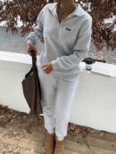 Set de Sudadera y Joggers de Fleece con Cierre y Cuello Alto