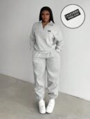 Set de Sudadera y Joggers de Fleece con Cierre y Cuello Alto