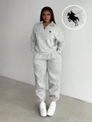 Set de Sudadera y Joggers de Fleece con Cierre y Cuello Alto