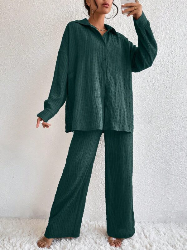 Conjunto Casual de Blusa Suelta y Pantalones con Manga Caída - Image 50