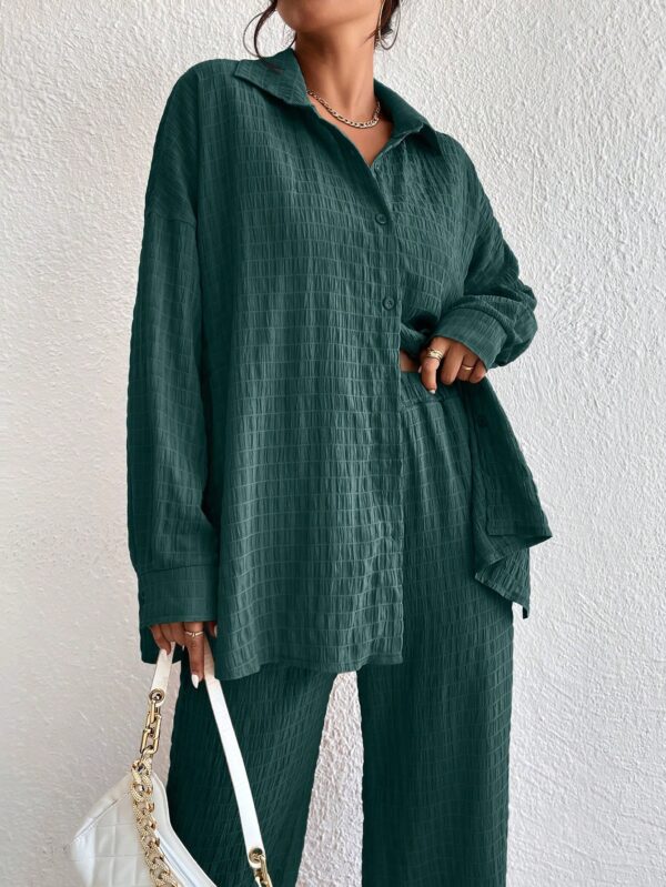 Conjunto Casual de Blusa Suelta y Pantalones con Manga Caída - Image 51