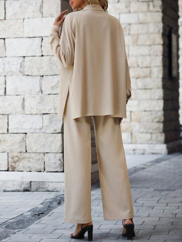 Conjunto Casual de Blusa Suelta y Pantalones con Manga Caída - Image 14