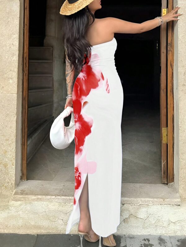 Vestido Midi Elegante con Estampado Floral y Tie-Dye - Image 14