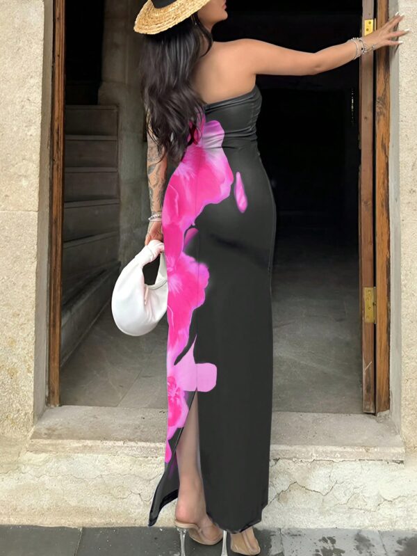 Vestido Midi Elegante con Estampado Floral y Tie-Dye - Image 19