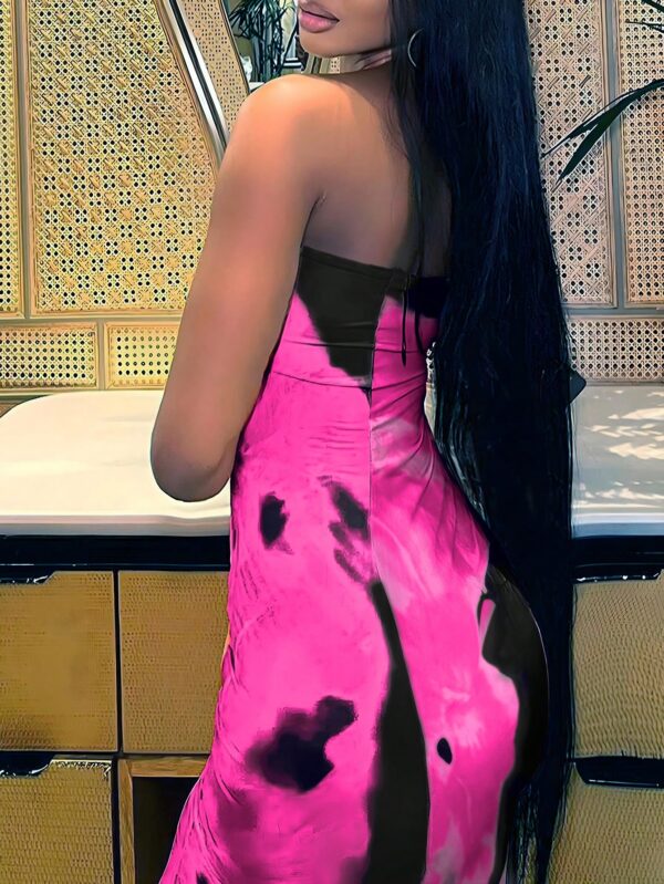 Vestido Midi Elegante con Estampado Floral y Tie-Dye - Image 21
