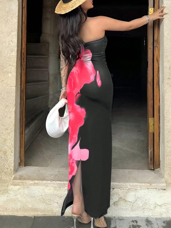 Vestido Midi Elegante con Estampado Floral y Tie-Dye - Image 24
