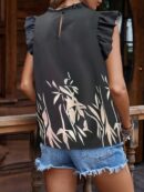 Blusa Veraniega con Volantes y Mangas Mariposa