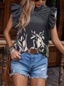Blusa Veraniega con Volantes y Mangas Mariposa