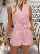 Conjunto Casual de Verano: Top sin Mangas y Shorts