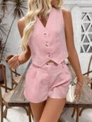 Conjunto Casual de Verano: Top sin Mangas y Shorts