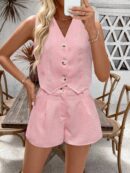Conjunto Casual de Verano: Top sin Mangas y Shorts