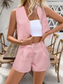 Conjunto Casual de Verano: Top sin Mangas y Shorts