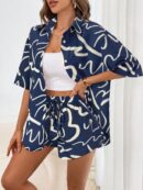 Conjunto Veraniego de Shorts y Camisa Estampada