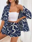 Conjunto Veraniego de Shorts y Camisa Estampada