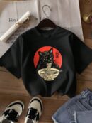 Remera Casual de Mujer con Manga Corta y Cuello Redondo