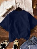 Remera Casual de Mujer con Manga Corta y Cuello Redondo