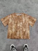 Remera Casual Oversize con Estampado Camuflado y Manga Corta