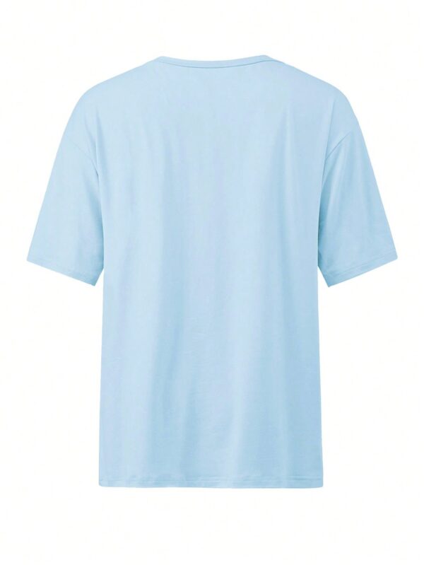 Camiseta Oversize con Estampado Vaquero y Cuello Redondo - Image 46