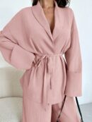 Set Elegante y Casual de Shacket y Pantalón con Cinturón