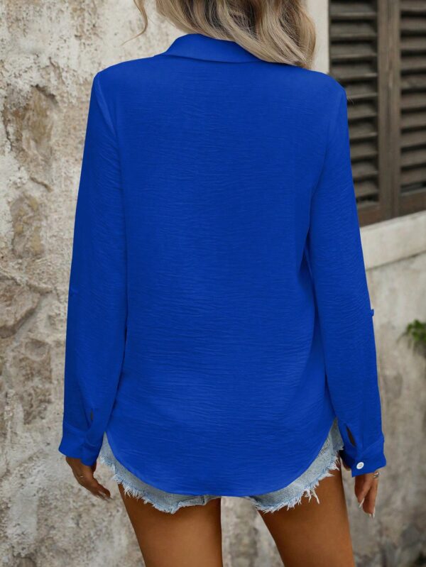 Camisa Casual Manga Larga con Botones Frontales y Bolsillo - Image 19