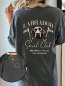 Camiseta Oversize con Estampado Vaquero y Cuello Redondo
